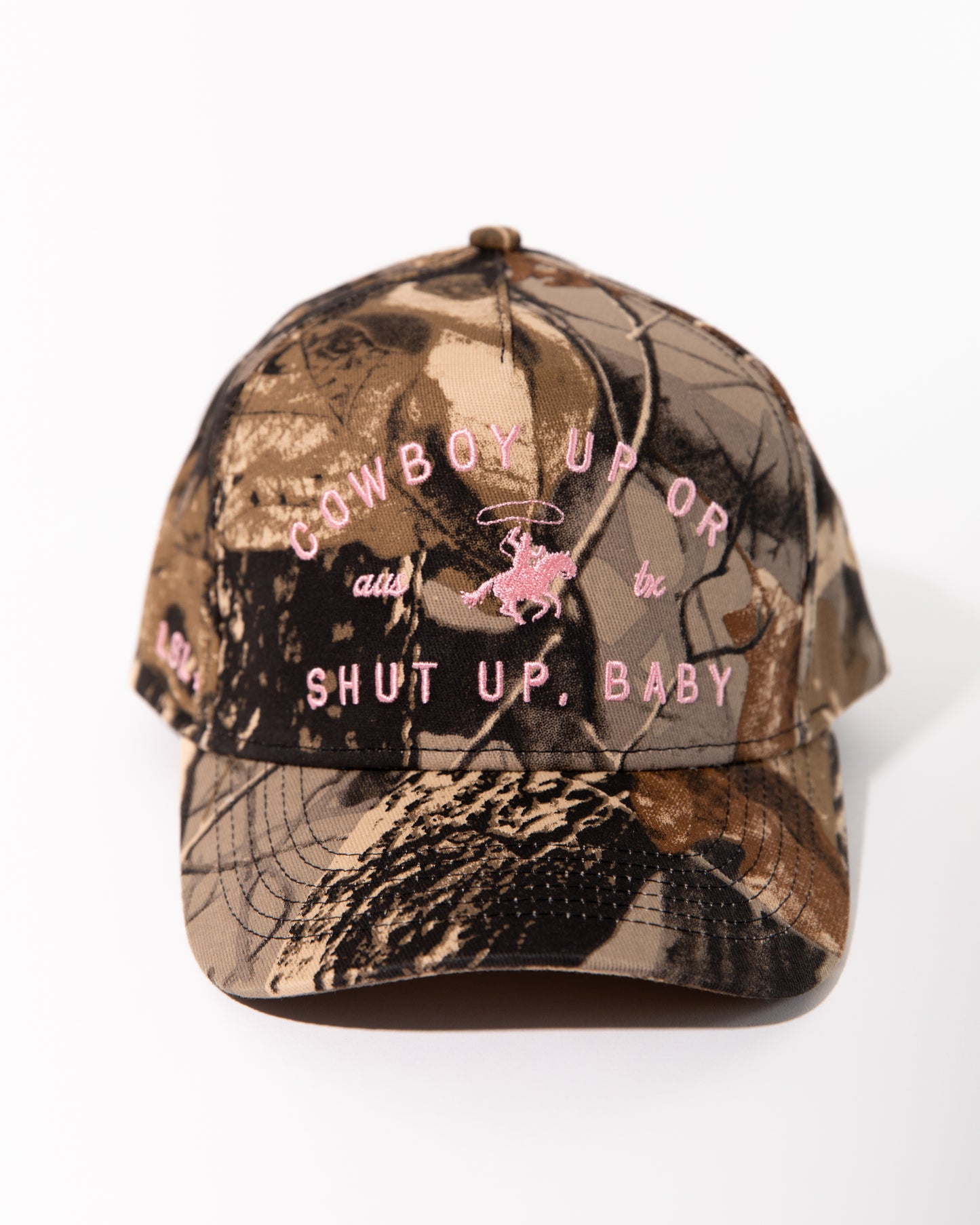 Camo Cowboy Up Canvas Trucker Hat