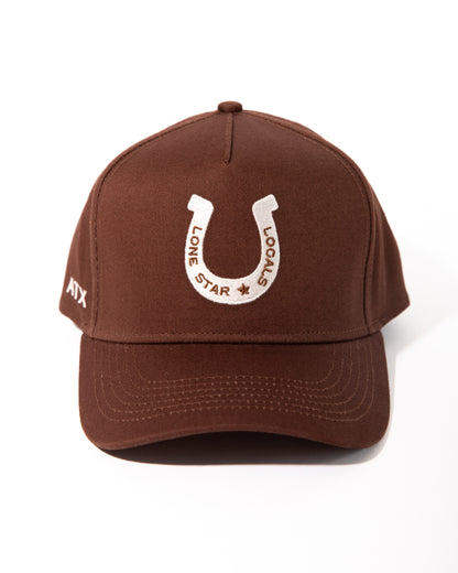 Chocolate Lucky Horseshoe Canvas Trucker Hat