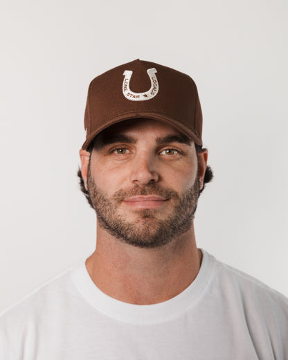 Chocolate Lucky Horseshoe Canvas Trucker Hat