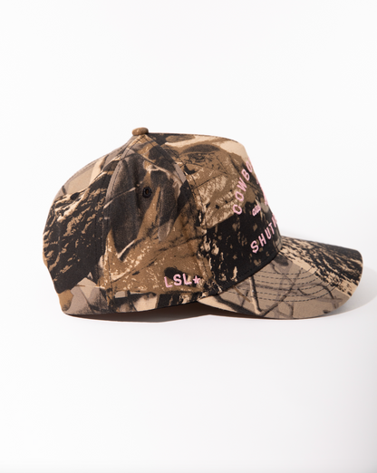 Camo Cowboy Up Canvas Trucker Hat