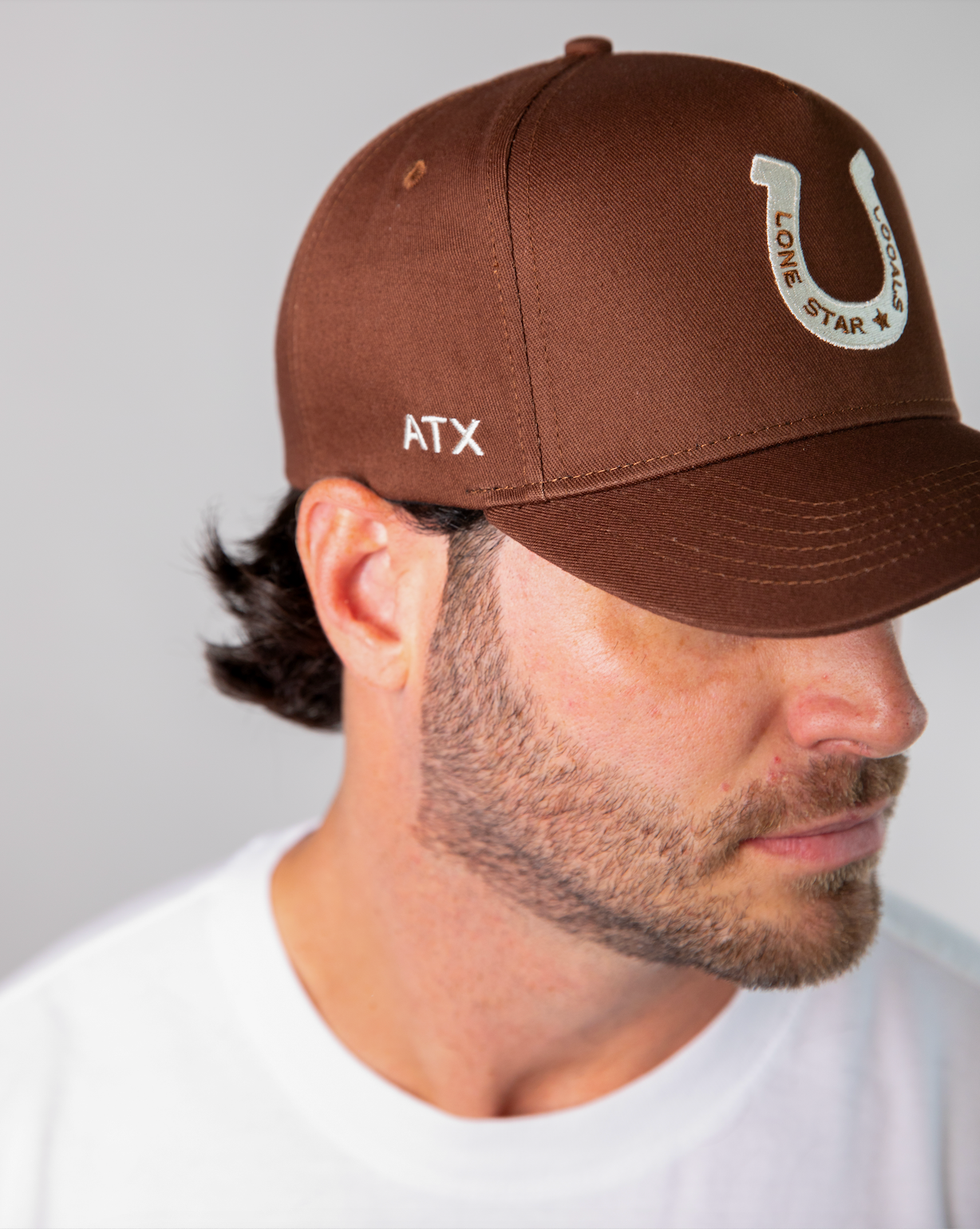 Chocolate Lucky Horseshoe Canvas Trucker Hat