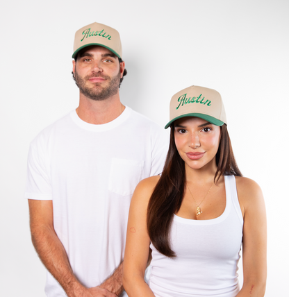 Forest Green "Austin" Canvas Trucker Hat