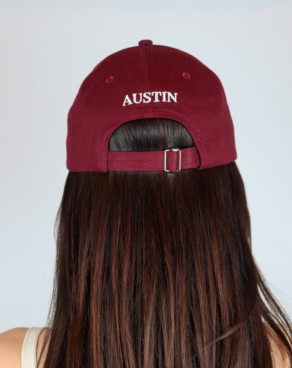 Burgundy Cowboy Dad Hat