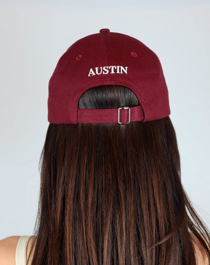 Burgundy Cowboy Dad Hat